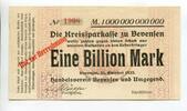 Niedersachsen 1 Billio. Mk Bevensen, -