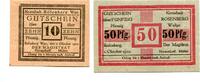 Deutsch-Westpreußen, 10 Pfg. 50 Pfg. Rosenberg, -