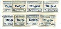 Schlesien 8x10 Pfg. Waldenburg, -