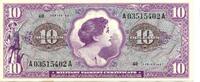 USA, 10 Dollars Serie 651 Military Payment Certificate, -