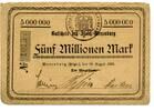 Brandenburg 5 Mio. Mk. Meyenburg (Prign.), -