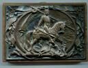 Deutschland, Fe.Plakette Bronziert Bismark als Heiliger St.Georg, -
