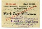 Sachsen-Anhalt 2 Mio. Mk. Rosslau, -
