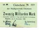Baden 20 Md. Mk. Ettenheim, -