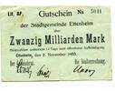 Baden 20 Md. Mk. Ettenheim, -