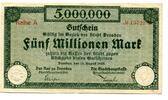 Sachsen 5 Mio. Mk. Dresden, -