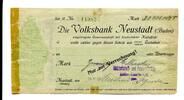 Baden 20 Md. Mk. Neustadt/Schwarzwald, -