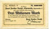 Sachsen 3 Mio. Mk. Chemnitz, -