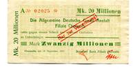 Sachsen 20 Mio. Mk. Chemnitz, -