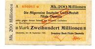 Sachsen 200 Mio. Mk. Chemnitz, -