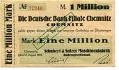 Sachsen 1 Mio. Mk. Chemnitz, -