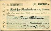 Sachsen 2 Mio. Mk. Chemnitz, -