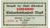 Sachsen 100 T. Mk. Eibenstock, -