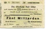 Sachsen 5 Md. Mk. Elster,Bad, -
