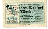 Thüringen 500 T. Mk. Eisenach, -