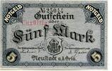 Thüringen 5 Mk. Neustadt a.d.Orla, -