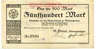 Thüringen 500 Mk. Waltershausen, -