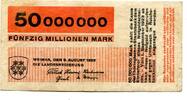 Thüringen 50 Mio. Mk. Weimar, -