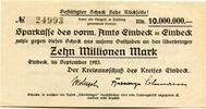 Niedersachsen 10 Mio. Mk. Einbeck, -