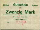 Niedersachsen 20 Mk. Einswarden, -