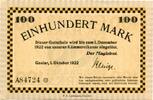 Niedersachsen 100 Mk. Goslar, -