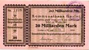 Niedersachsen 20 Md. Mk. Goslar, -