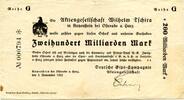Niedersachsen 200 Md. Mk. Katzenstein, -