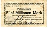 Thüringen 5 Mio. Mk. Hildburghausen, -