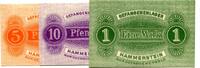 Westpreußen 5 Pfg. 10 Pfg. 1 Mk. Hammerstein, -