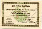Niedersachsen 500 T. Mk. Hannover, -