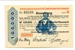 Niedersachsen 100 T. Mk. Hannover-Linden, -