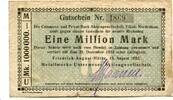 Niedersachsen 1 Mio. Mk. Friedrich August-Hütte, -