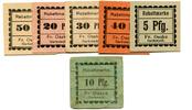 Sachsen-Anhalt 5 Pfg. 10 Pfg. 20 Pfg. 30 Pfg. 40 Pfg. 50 Pfg. Gerbstedt, -