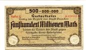 Sachsen 500 Mio. Mark Dresden, -