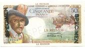 Reunion, 50 Francs SPECIMEN, -