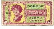 USA, 50 Cents Military Currency, -
