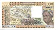 Westafrikanische Staaten, 1000 Francs -