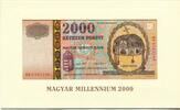 2000 Forint 2000 Ungarn, Millennium-1000 Jahre Ungarn, unc