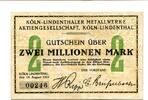Rheinland 2 Mio. Mark Köln-Lilienthal, -