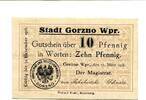 Westpreußen 10 Pfg. Gorzno, -