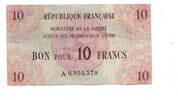 Frankreich, 10 Francs Service des Prisonniers de Guerre, -
