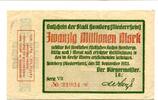 Rheinland 20 Mio. Mark Homberg, -