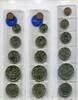 D&auml;nemark Lot KMS 1974-1981 ~ 12 x Kursm&uuml;nzensatz ~ stgl 84.63 &pound;  +  10.16 &pound; shipping