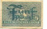 BRD 5 Pfg. Bank deutscher Länder, -