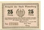 Mecklenburg Strelitz 25 Pfg. 1.8.1920 Wesenberg, I- 29.62 &pound;  +  10.16 &pound; shipping