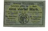 Schlesien 1/4 Mark 1.7.1917 Bismarkh&uuml;tte, Pol. Bismarkhuta, unz 46.55 &pound;  +  10.16 &pound; shipping