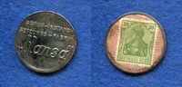 Frankfurt/M., 20 Pfennig Schuh-Iinstandsetzungs-Fabrik ": Hansa": / Briefmarkenkapselgeld, -