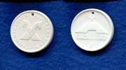 DDR/Klockenhagen, Porzellan Medaille, Freilichtmuseum, -