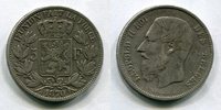 Belgien  5 Francs 1870 / ss