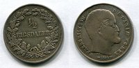 Dänemark 1/2 Rigsdaler ~ Frederik VII. 1848 - 1863 ~ -